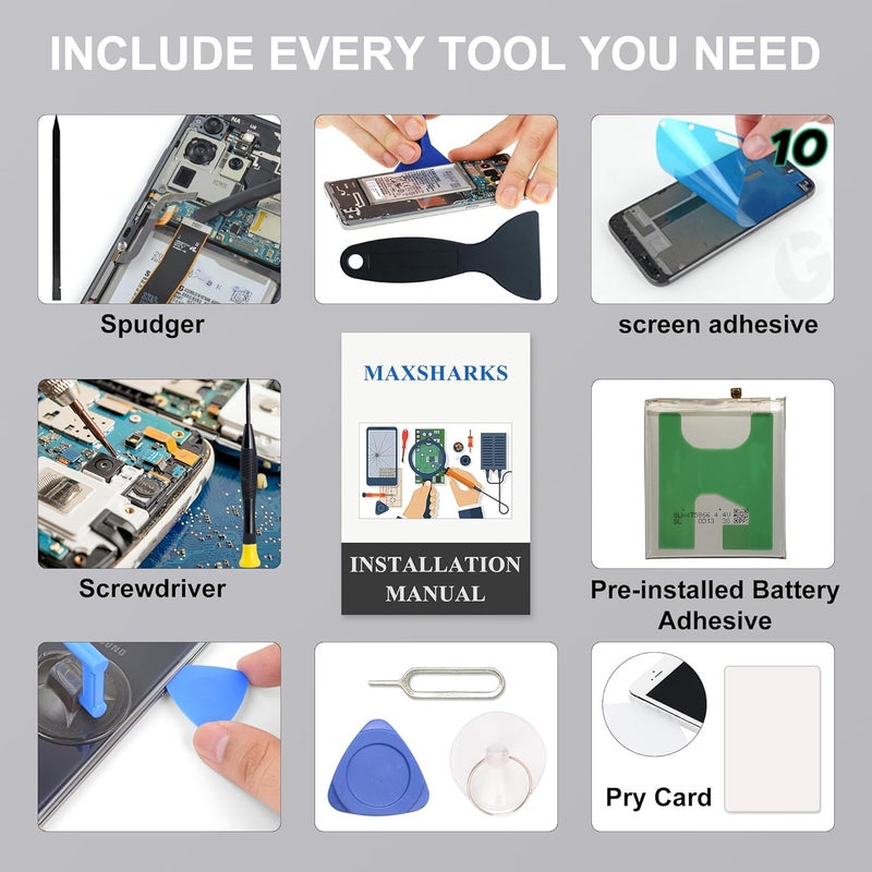 MAXSHARKS New Upgraded Battery for Pixel 7, GZEBU Replacement Battery Compatible with Pixel 7 GVU6C, GQML3, GO3Z5, with Repair Tools & Instruction - Image 5